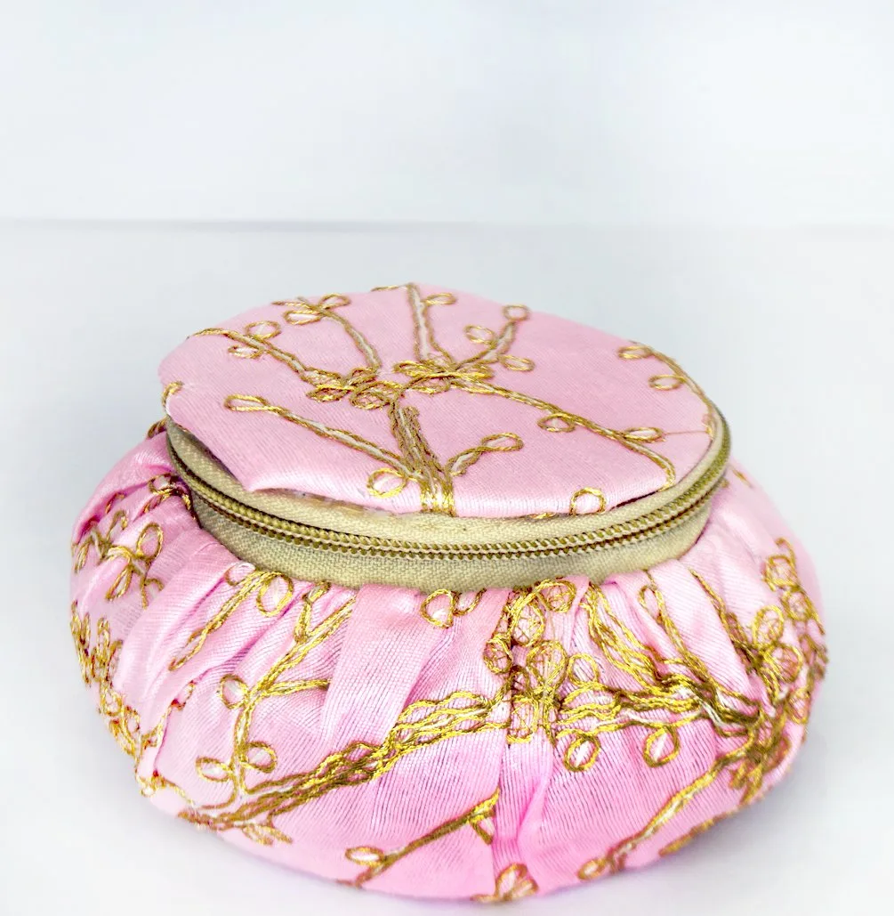 DESIGNER HANDI STYLE POTLI BAGS WEDDING FAVOUR & GIFT PACKING LIGHT PINK– DPB06