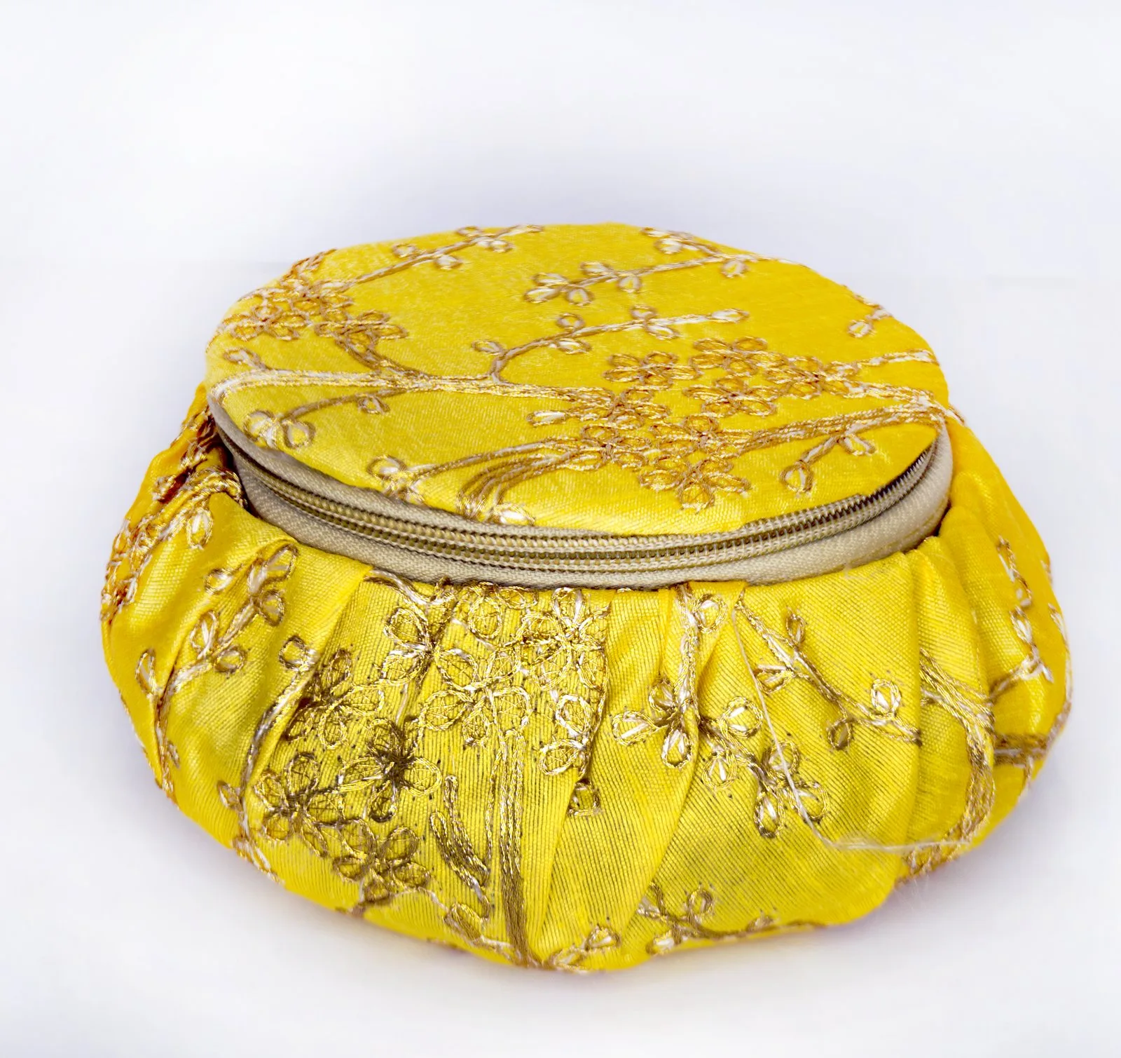 DESIGNER HANDI STYLE POTLI BAGS WEDDING FAVOUR & GIFT PACKING YELLOW– DPB15