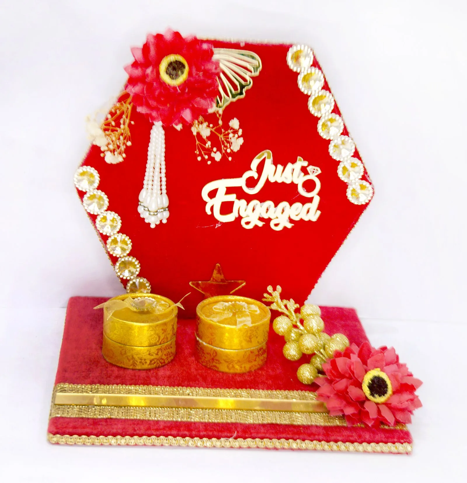 Engagement Ring Ceremony Platter red ercp06