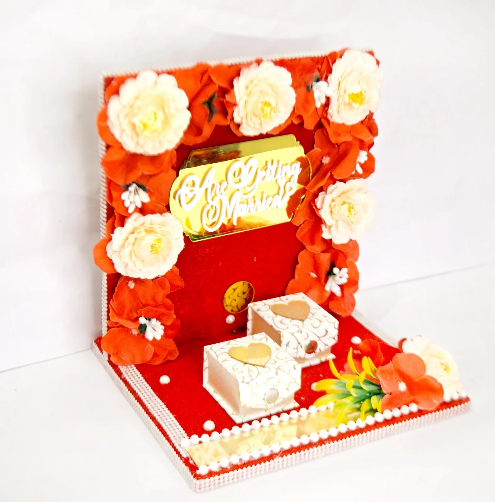 Engagement Ring Ceremony Platter red ercp05