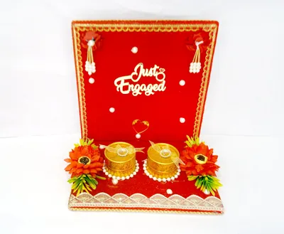 Engagement Ring Ceremony Platter red ercp01