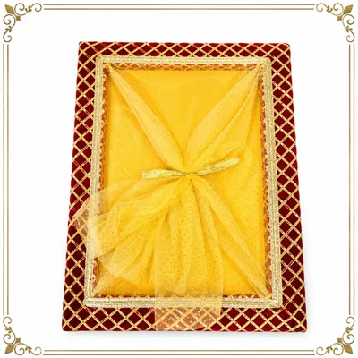 DECORATIVE GIFT PACKING TRAY WITH NET – WEDDING, FESTIVE & ALL-OCCASION GIFTING – GPT02
