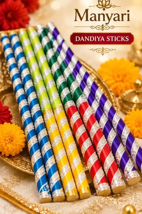 Fancy Dandiya Sticks Pair for Navratri Garba Dance and Festive Celebration dnd01