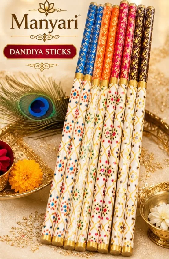 Fancy Dandiya Sticks Pair for Navratri Garba Dance and Festive Celebration dnd02