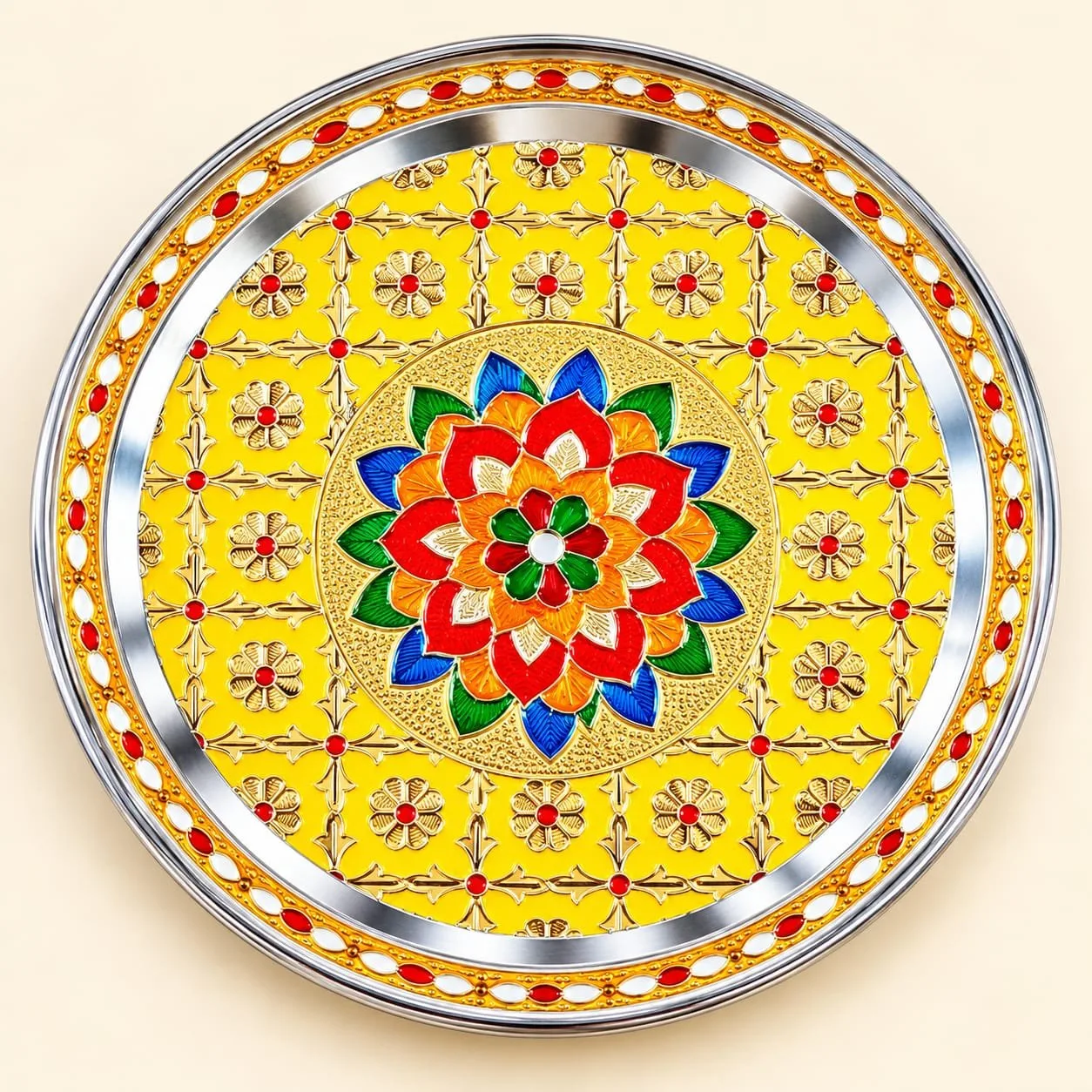 Premium Pooja Thali for bhagwan ji Bhog, Wedding Ceremony, Festival and Religious Rituals thl01