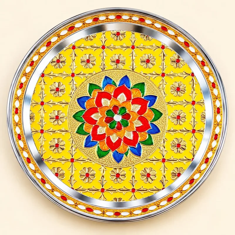 Premium Pooja Thali for bhagwan ji Bhog, Wedding Ceremony, Festival and Religious Rituals thl01
