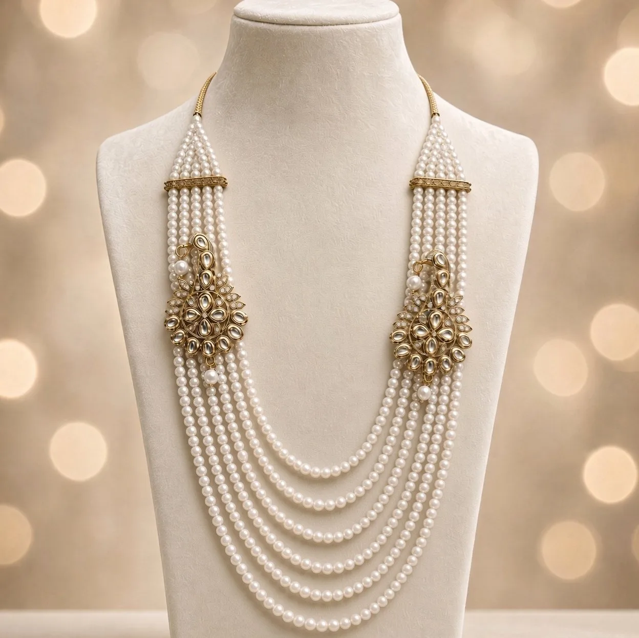 Handmade Groom Designer Mala | Dulha Haar / Pearl Moti Mala for Wedding & Occasion Wear | For Groom or Anyone hgdm03