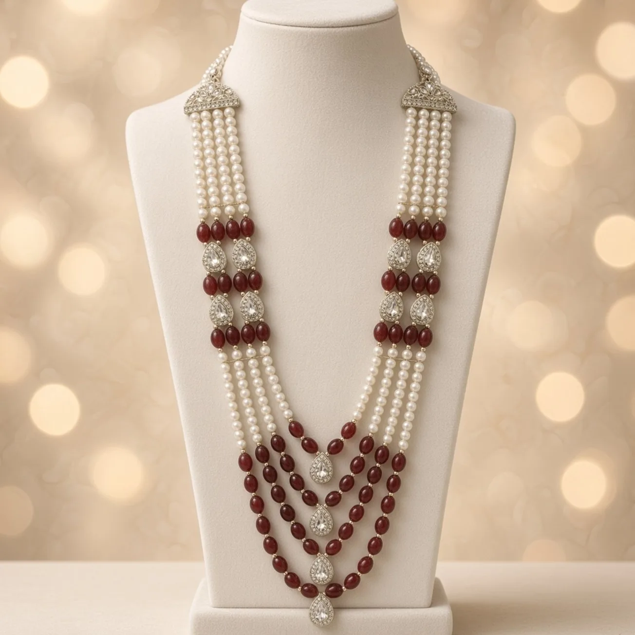Handmade Groom Designer Mala | Dulha Haar / Pearl Moti Mala for Wedding & Occasion Wear | For Groom or Anyone hgdm10