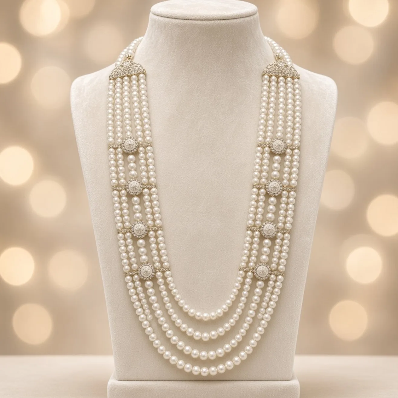 Handmade Groom Designer Mala | Dulha Haar / Pearl Moti Mala for Wedding & Occasion Wear | For Groom or Anyone hgdm12