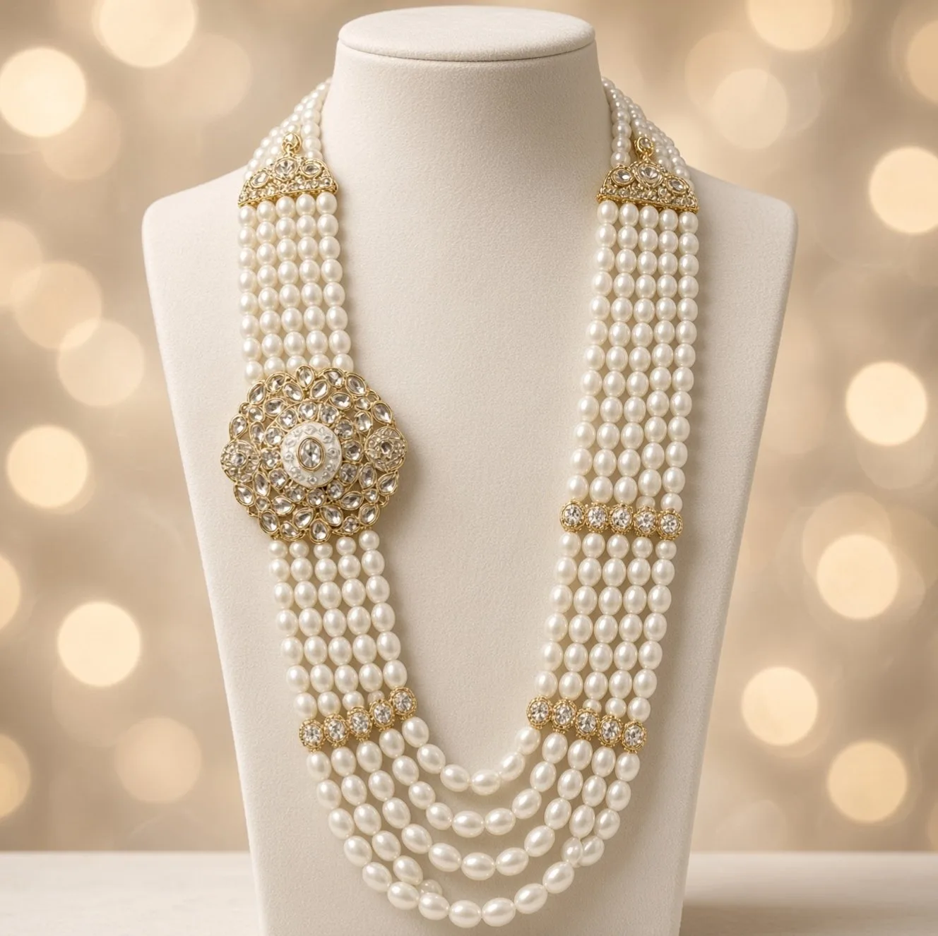 Handmade Groom Designer Mala | Dulha Haar / Pearl Moti Mala for Wedding & Occasion Wear | For Groom or Anyone hgdm13
