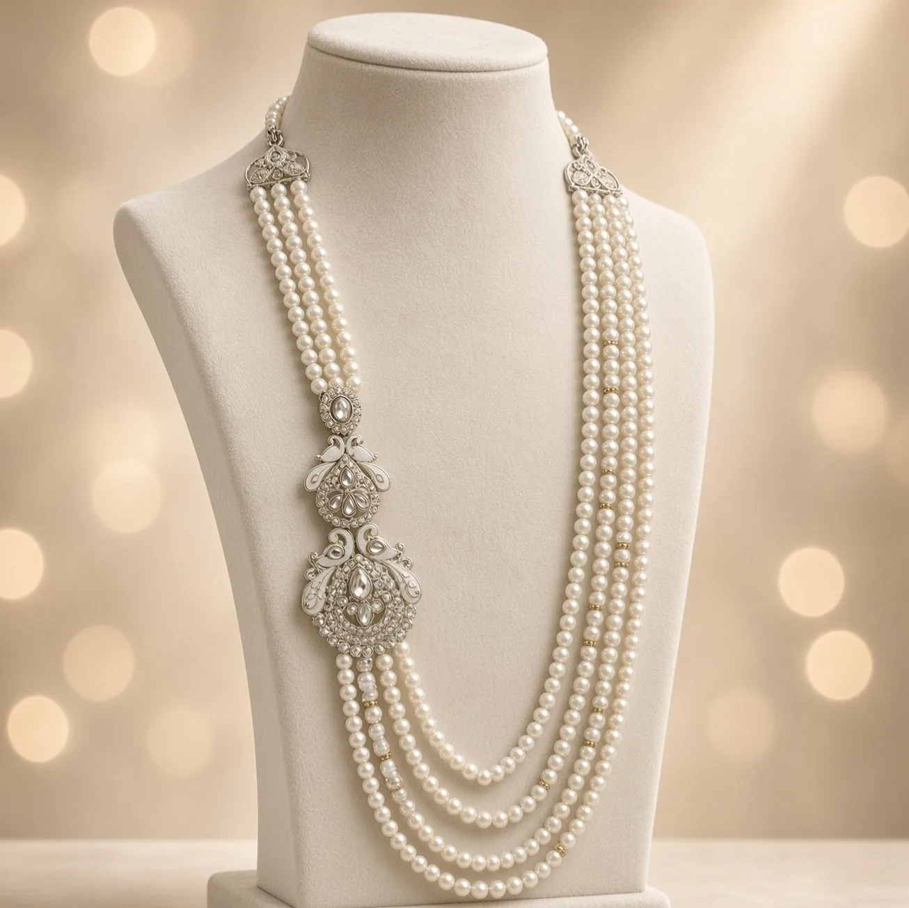 Handmade Groom Designer Mala | Dulha Haar / Pearl Moti Mala for Wedding & Occasion Wear | For Groom or Anyone hgdm14