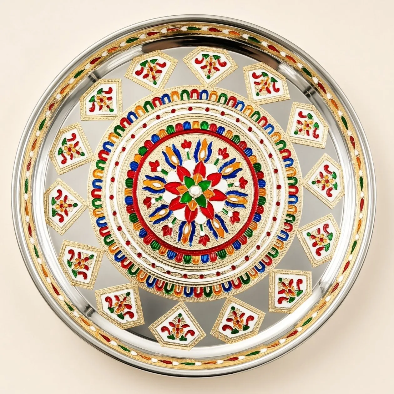 Premium Pooja Thali for bhagwan ji Bhog, Wedding Ceremony, Festival and Religious Rituals thl04
