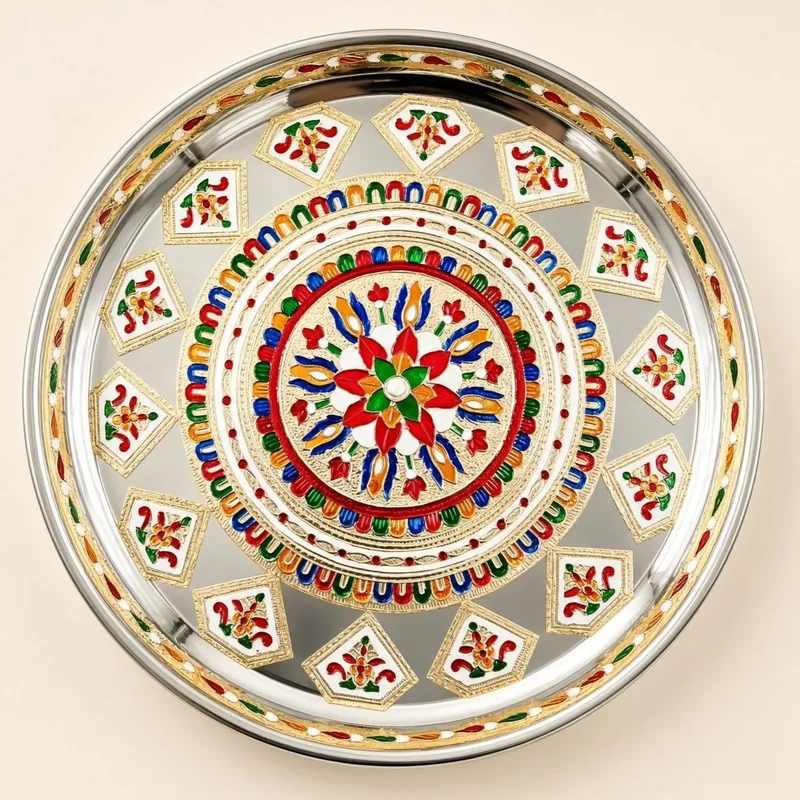Premium Pooja Thali for bhagwan ji Bhog, Wedding Ceremony, Festival and Religious Rituals thl04