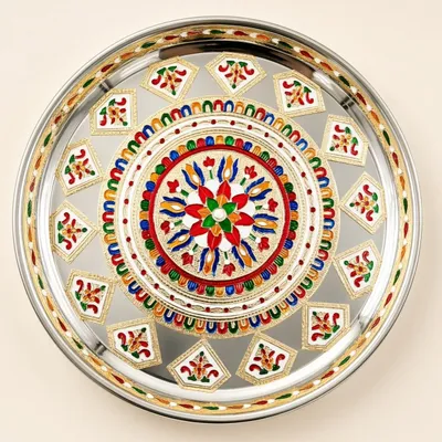 Premium Pooja Thali for bhagwan ji Bhog, Wedding Ceremony, Festival and Religious Rituals thl04