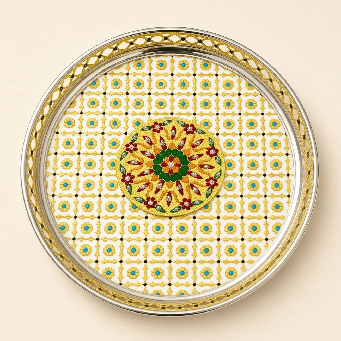 Premium Pooja Thali for bhagwan ji Bhog, Wedding Ceremony, Festival and Religious Rituals thl07