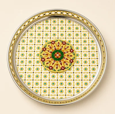 Premium Pooja Thali for bhagwan ji Bhog, Wedding Ceremony, Festival and Religious Rituals thl07