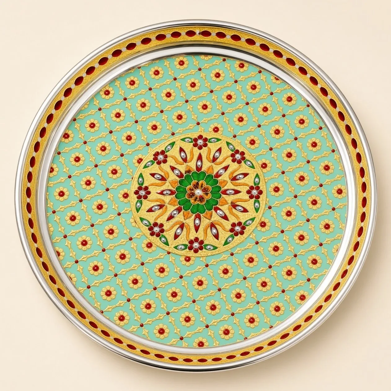 Premium Pooja Thali for bhagwan ji Bhog, Wedding Ceremony, Festival and Religious Rituals thl08