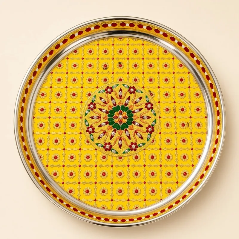 Premium Pooja Thali for bhagwan ji Bhog, Wedding Ceremony, Festival and Religious Rituals thl09