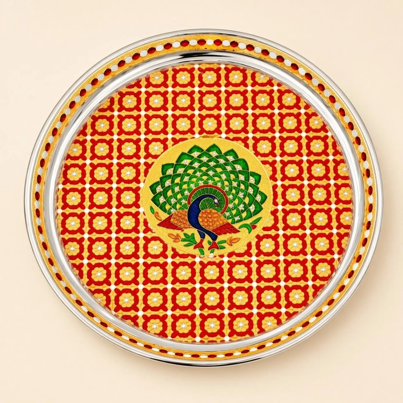 Premium Pooja Thali for bhagwan ji Bhog, Wedding Ceremony, Festival and Religious Rituals thl15