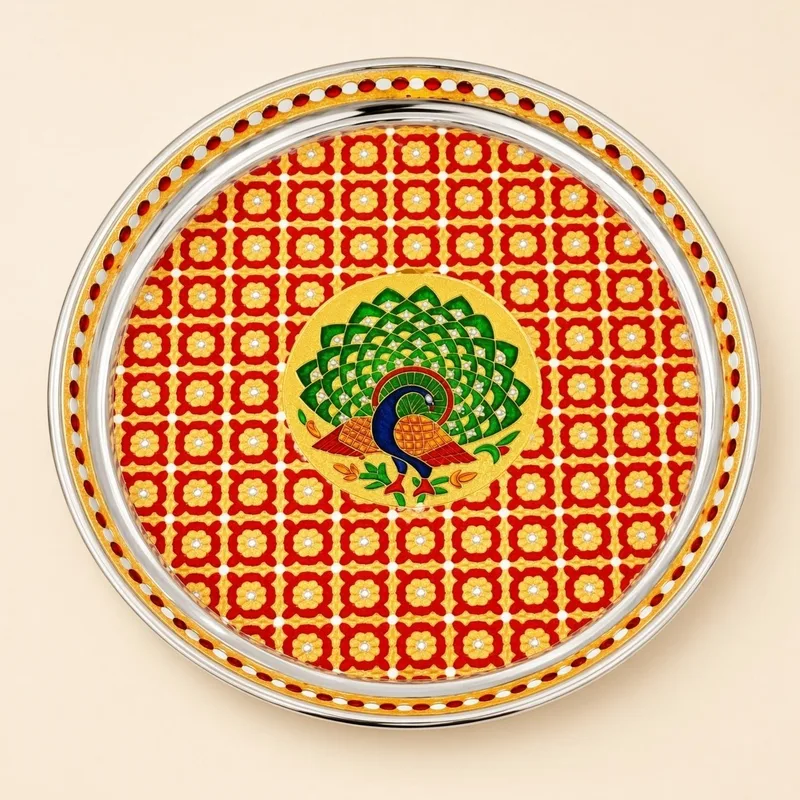 Premium Pooja Thali for bhagwan ji Bhog, Wedding Ceremony, Festival and Religious Rituals thl15