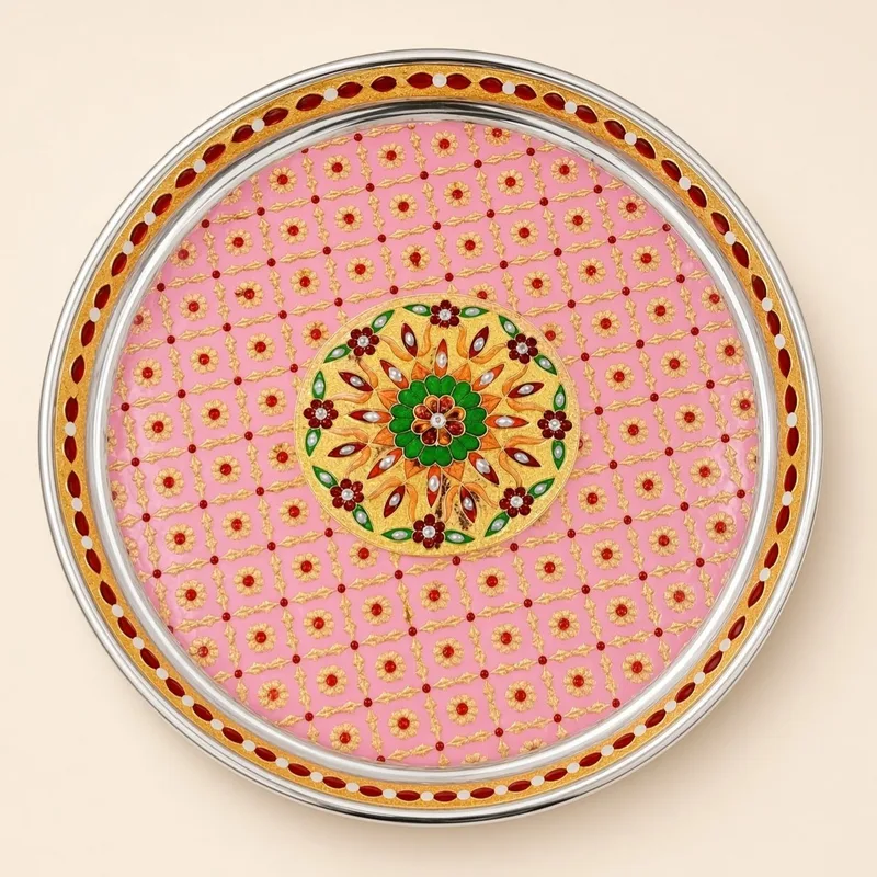 Premium Pooja Thali for bhagwan ji Bhog, Wedding Ceremony, Festival and Religious Rituals thl16