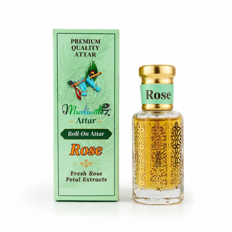 Mandir Attar & Home Fragrance | Perfume for ladu gopal, Mandir Pooja, Temple Fragrance & Daily Worship ROSE 12 ML