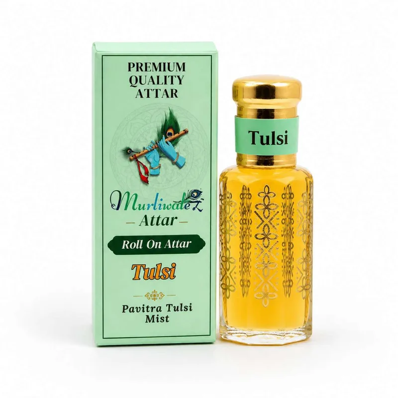 Mandir Attar & Home Fragrance | Perfume for Mandir Pooja, ladu gopal, Temple Fragrance & Daily Worship TULSI 12 ML