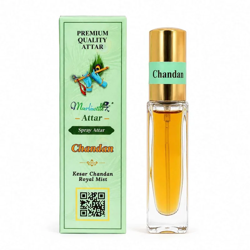 Spray Base Attar / Perfume for Mandir & Home / Perfume for laddu gopal ji – 8 ml Bottle Pack - CHANDAN