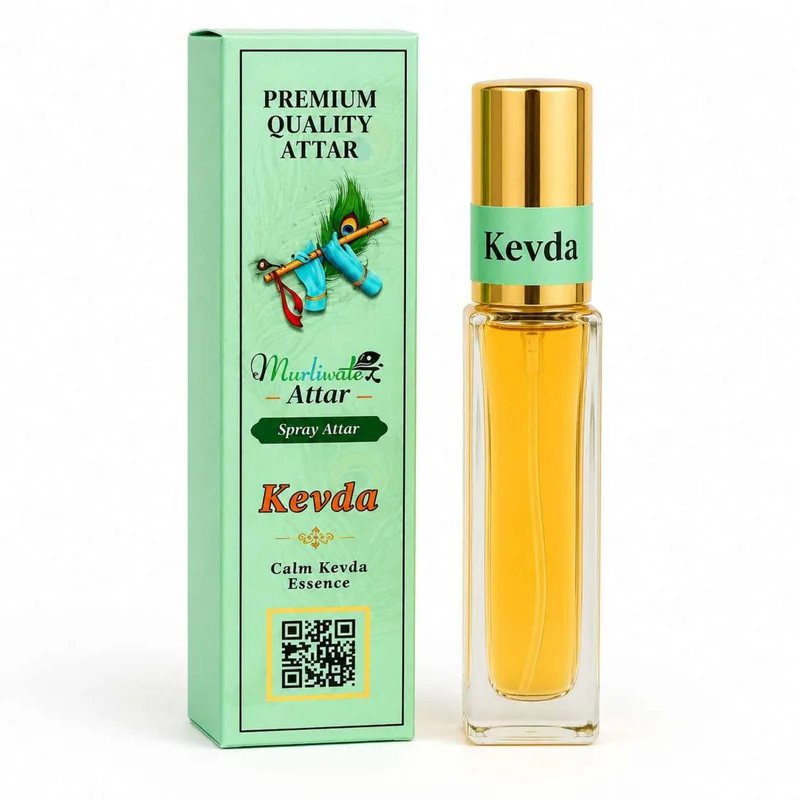 Spray Base Attar / Perfume for Mandir & Home / Perfume for laddu gopal ji – 8 ml Bottle Pack - KESAR - KEVDA