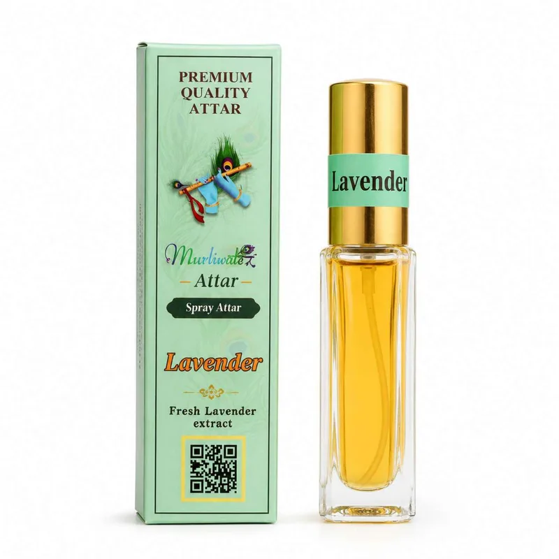 Spray Base Attar / Perfume for Mandir & Home / Perfume for laddu gopal ji – 8 ml Bottle Pack - LAVENDER