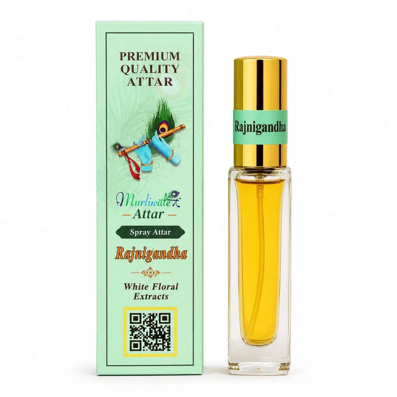 Spray Base Attar / Perfume for Mandir & Home / Perfume for laddu gopal ji – 8 ml Bottle Pack - RAJNIGANDHA
