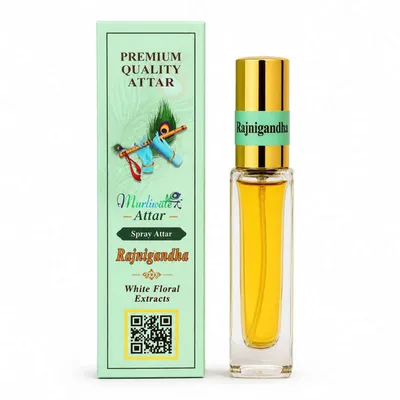 Spray Base Attar / Perfume for Mandir & Home / Perfume for laddu gopal ji – 8 ml Bottle Pack - RAJNIGANDHA