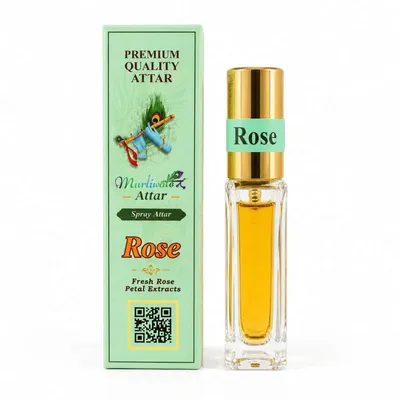 Spray Base Attar / Perfume for Mandir & Home / Perfume for laddu gopal ji – 8 ml Bottle Pack - ROSE