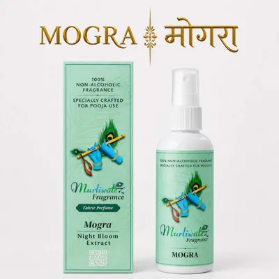 Spray Base Perfume for Laddu Gopal, Mandir & Home – 100 ml Room Freshener - MOGRA