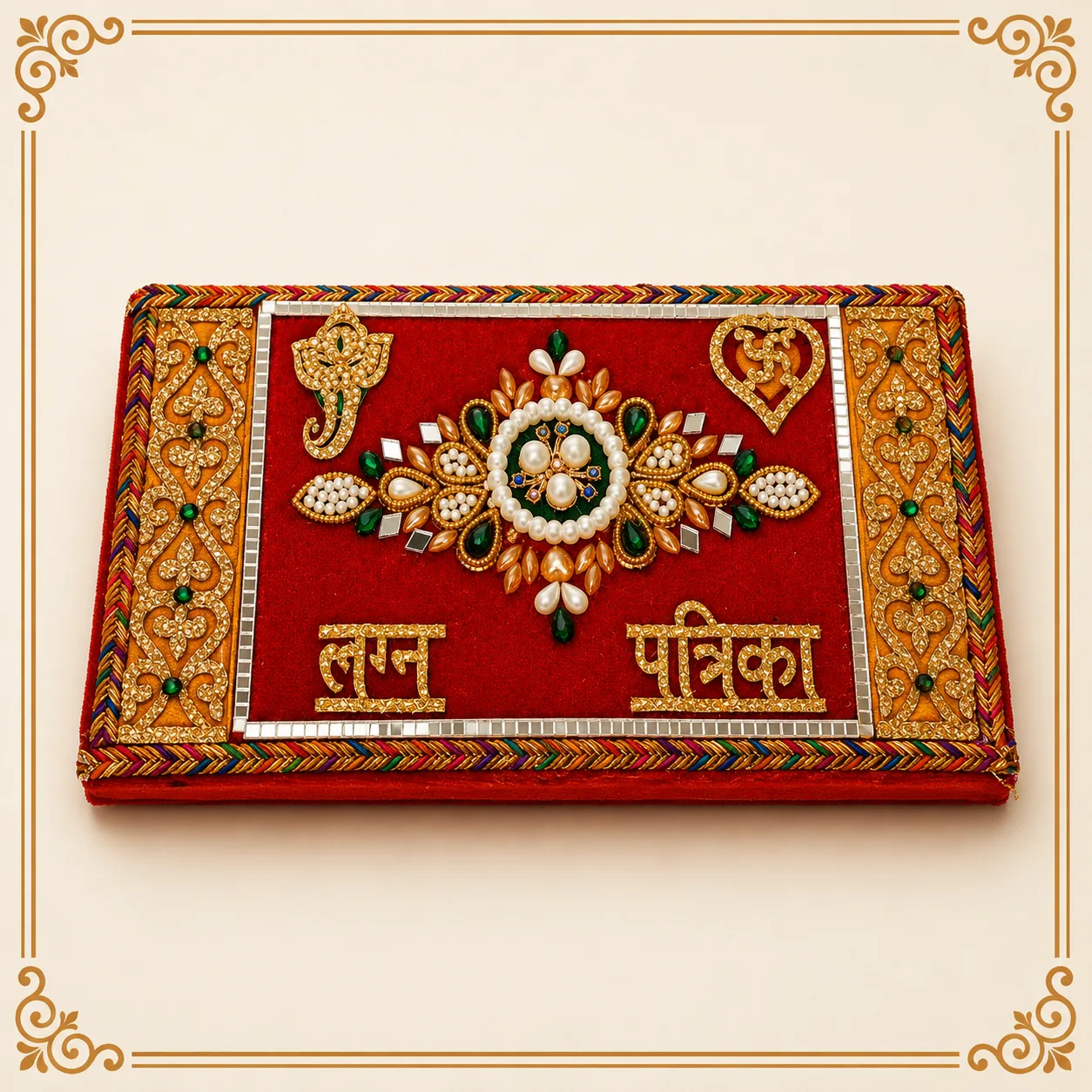 DECORATIVE LAGAN PATRIKA WEDDING INVITATION CARD – WIC16