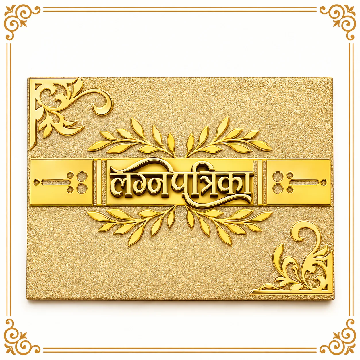 DECORATIVE LAGAN PATRIKA WEDDING INVITATION CARD – WIC07