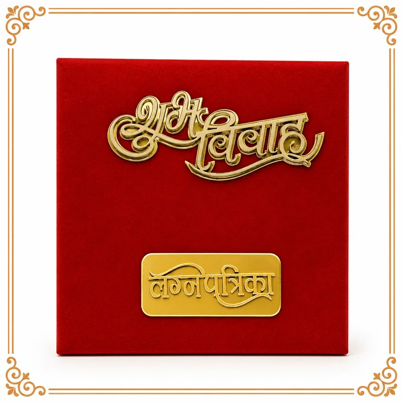 DECORATIVE LAGAN PATRIKA WEDDING INVITATION CARD – WIC06