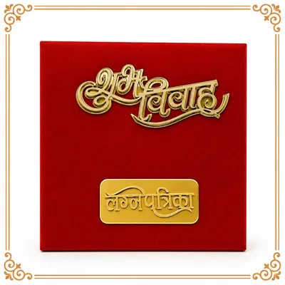 DECORATIVE LAGAN PATRIKA WEDDING INVITATION CARD – WIC06