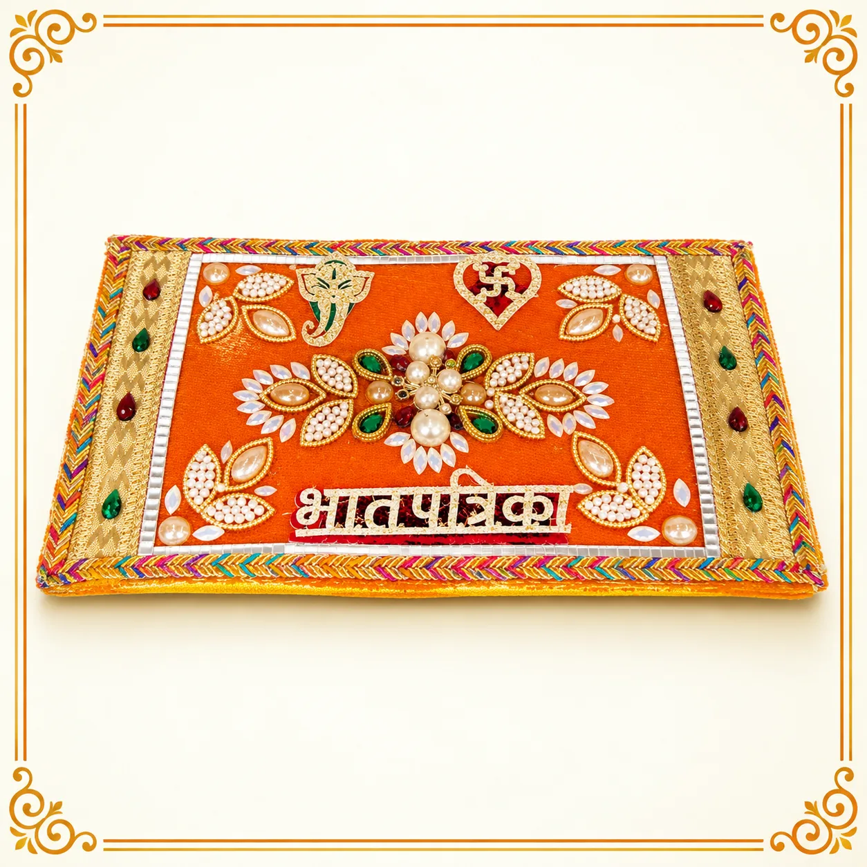DECORATIVE LAGAN PATRIKA WEDDING INVITATION CARD – WIC14