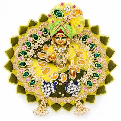 Premium Handcrafted Laddu Gopal Poshak / Dress lgp09 yellow colour