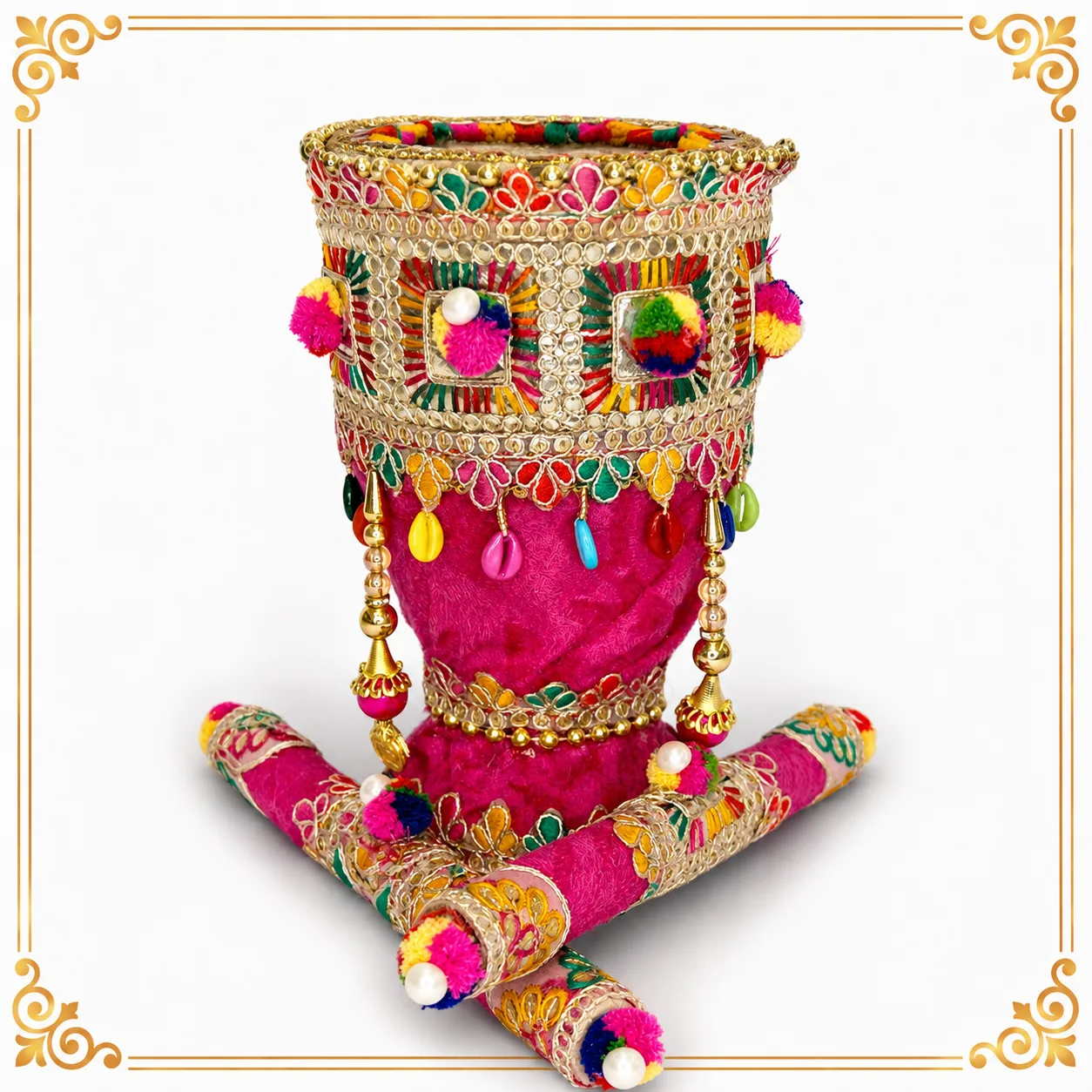 DECORATIVE UKHAL / MUSAL FOR WEDDING, HALDI & POOJA CEREMONY – UKM06