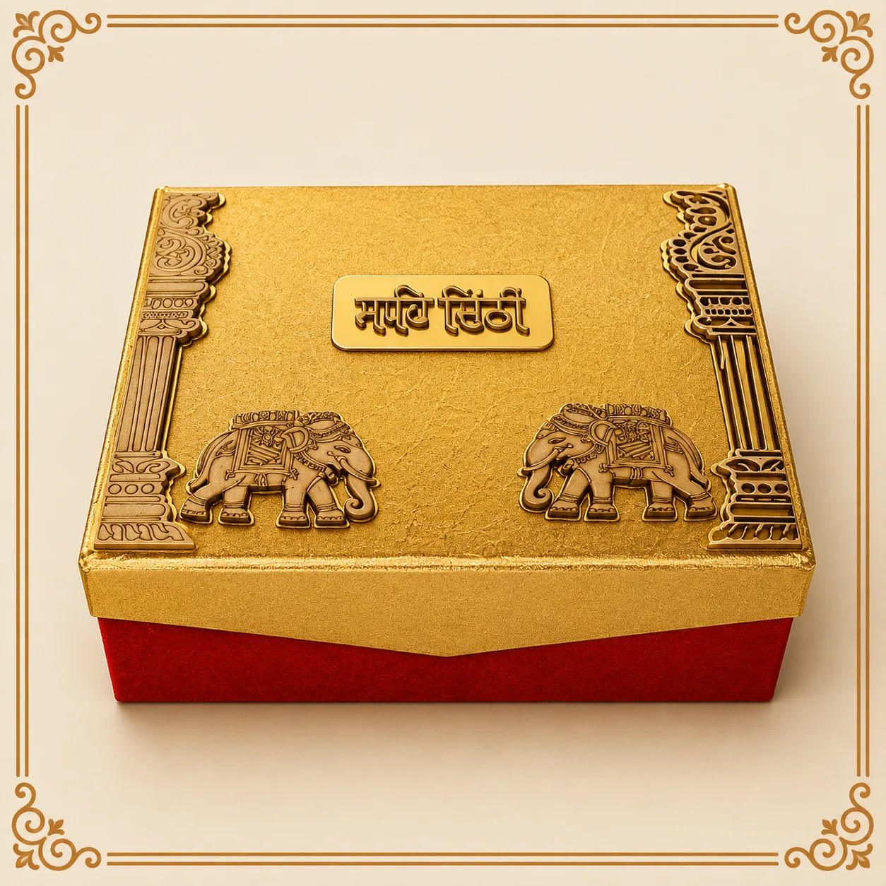 DECORATIVE LAGAN PATRIKA WEDDING INVITATION CARD – WIC10