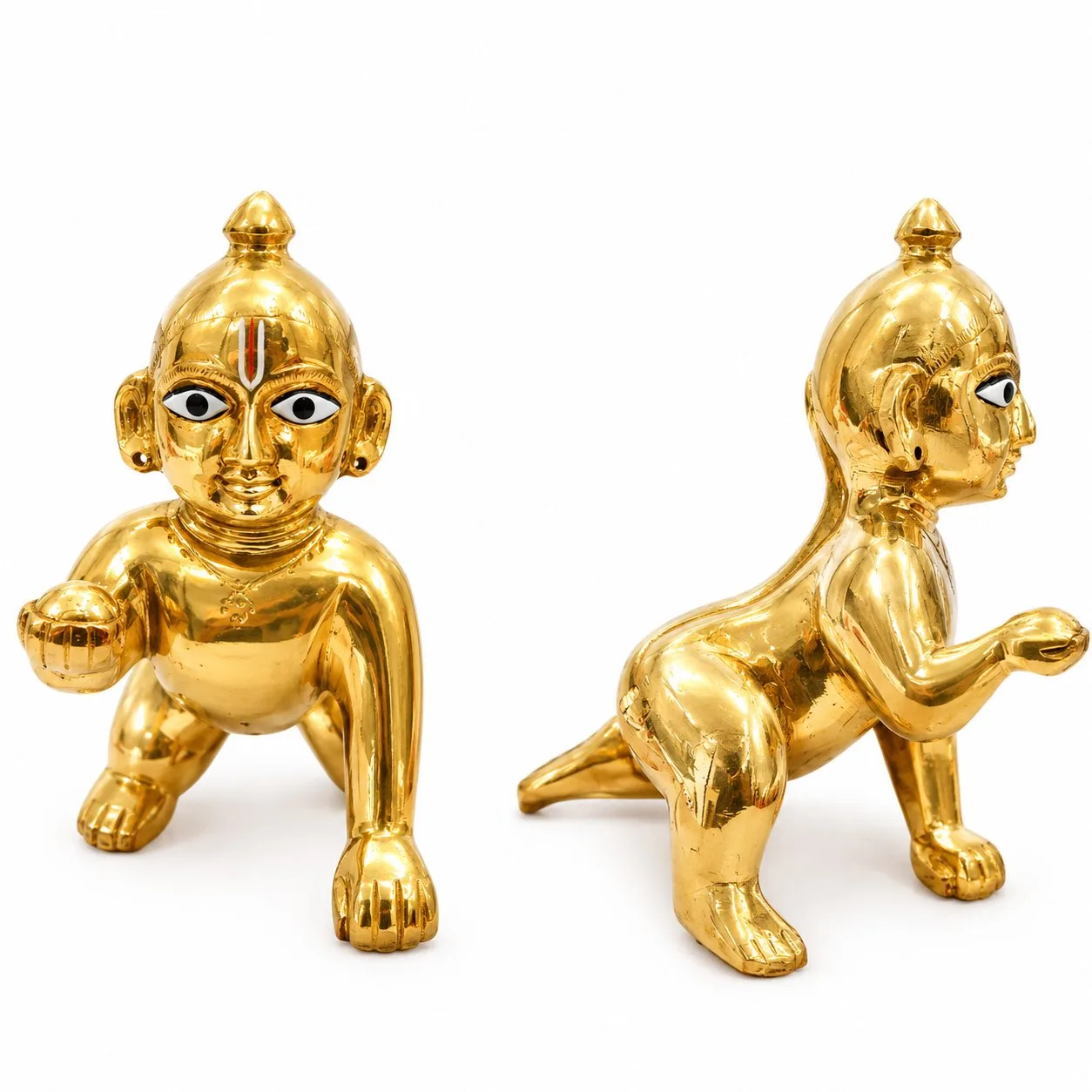 Laddu Gopal Ji Murti Brass Ashtadhatu Plain without any makeup