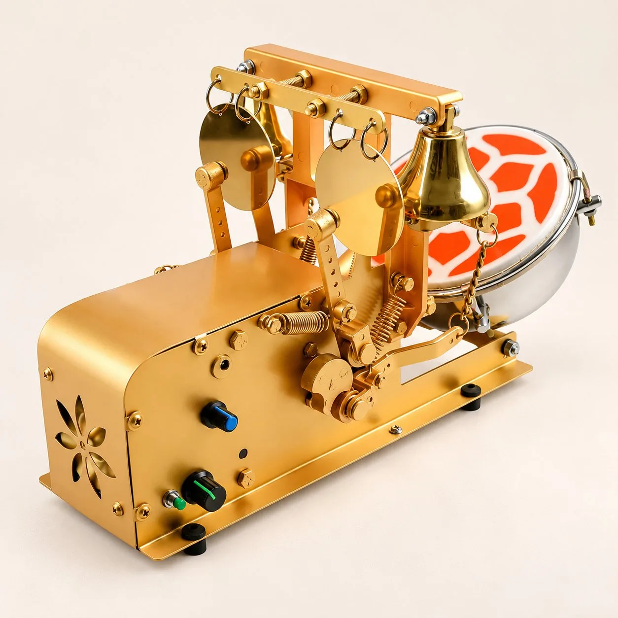 All-in-One Aarti Machine with Brass Bells | Bluetooth, USB, AUX, Remote & Mantra