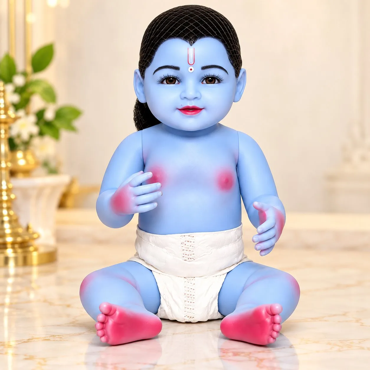 Silicon Lala Baby Krishna Idol | 22 Inch | Bal Krishna Murti for Home Mandir & Pooja Decor