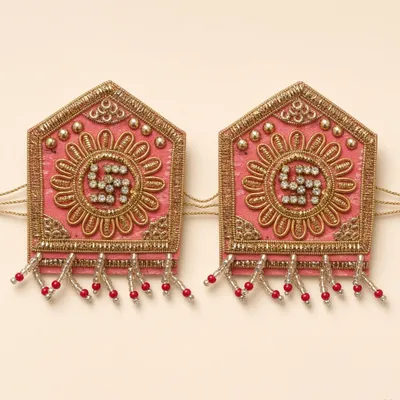 Maur Mukut Mauri Sehra Set of 2 for Bride Groom Wedding Ceremony Accessory