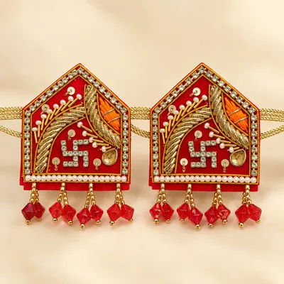 Maur Mukut Mauri Sehra Set of 2 for Bride Groom Wedding Ceremony Accessory