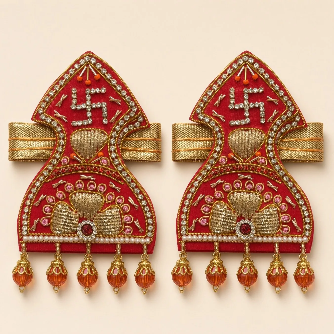 Maur Mukut Mauri Sehra Set of 2 for Bride Groom Wedding Ceremony Accessory