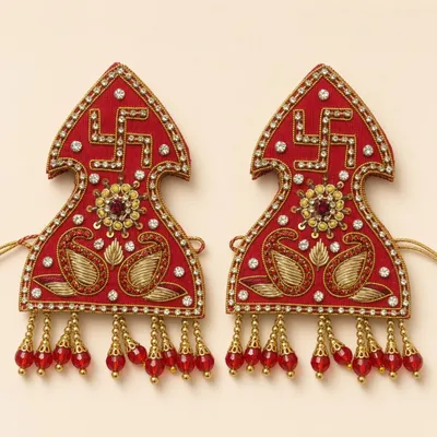 Maur Mukut Mauri Sehra Set of 2 for Bride Groom Wedding Ceremony Accessory