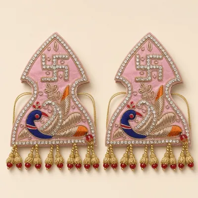 Maur Mukut Mauri Sehra Set of 2 for Bride Groom Wedding Ceremony Accessory